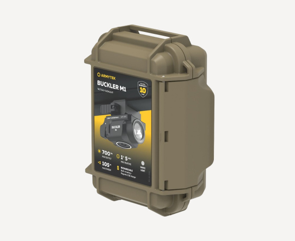 Фонарь ArmyTek Buckler M1 (Black / Холодный; 700Lm)